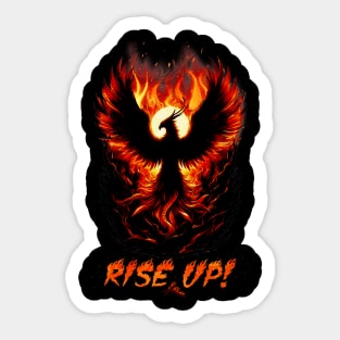 Rise Up: Ignite Your Spirit with our Rebirth Phoenix Design! Sticker